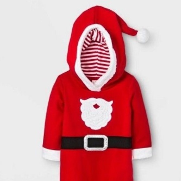 Infant boy Christmas Holiday Outfit 1PC Santa 0-3M - Picture 3 of 5